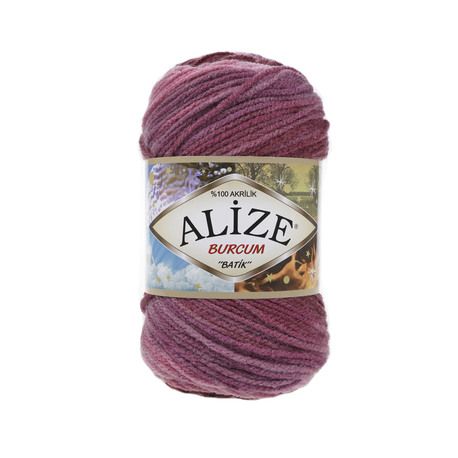 500 gram Laine à tricoter 5 X 1895 100 g Alize Burcum Batik Coton Berry Rose/violet/avec dégradé de couleur 