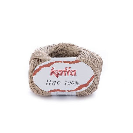 Main yarn wool lino100 knit linen beige spring summer katia 9 fhd
