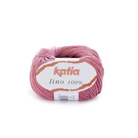 Main yarn wool lino100 knit linen rose spring summer katia 30 fhd