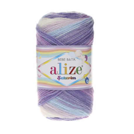 multicolore Sekerim Bebe Batik per lavorare a maglia e all'uncinetto 500 g Gomitolo di lana da 100 g arancione, rosa, blu, verde 4400 