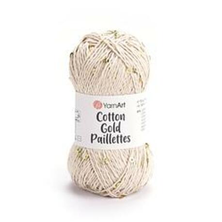 Main yarnart cotton gold paillettes 7104