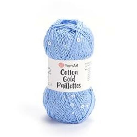 Main yarnart cotton gold paillettes 7110
