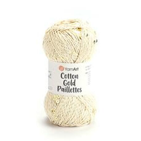 Main yarnart cotton gold paillettes 7103