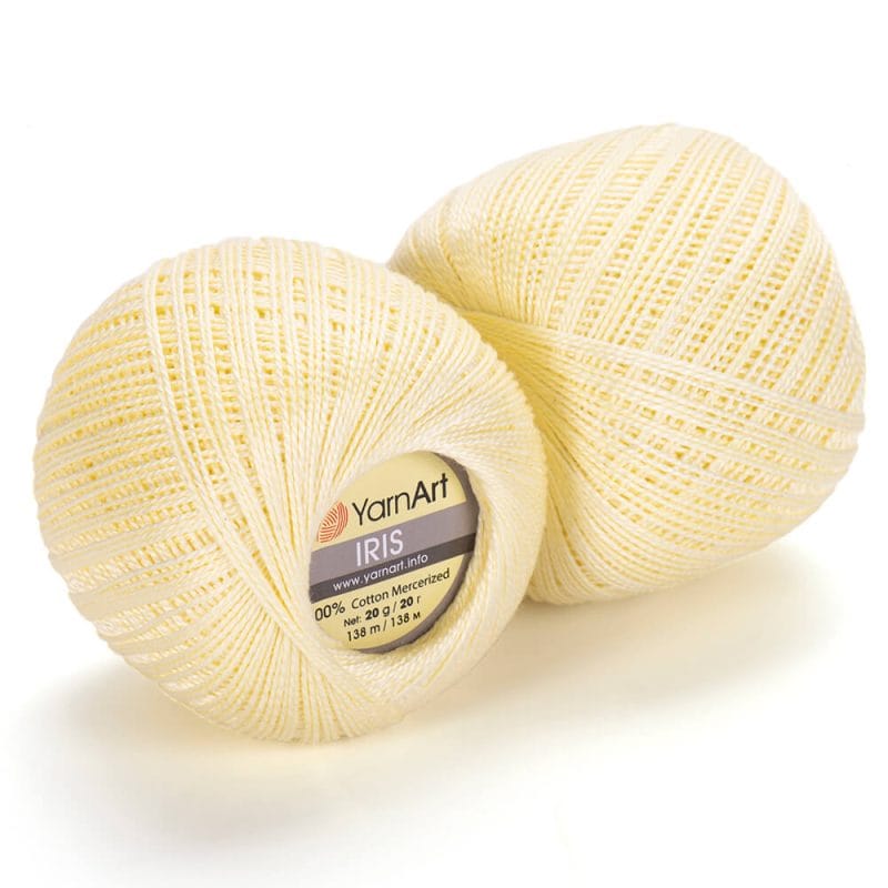 YarnArt Iris lace cotton crochet thread skein, mercerized cotton yarn for summer knitting and crochet color 912