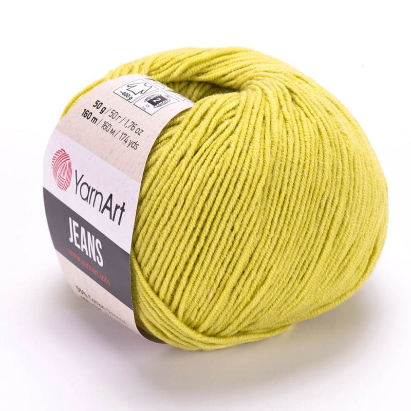 YarnArt Jeans cotton acrylic yarn skein color 29, soft yarn for amigurumi, baby clothes and summer knitting