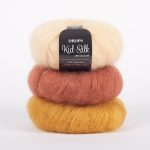 DROPS Kid-Silk yarn skeins summer feeling , soft mohair silk blend lace yarn for lightweight knitting