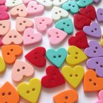 HEART BUTTON 17MM 3669