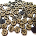 BROWN BUTTON 14MM 3882