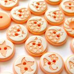 PEACH BUTTON 14MM 3886