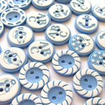 BLUE BUTTON 14MM 3885