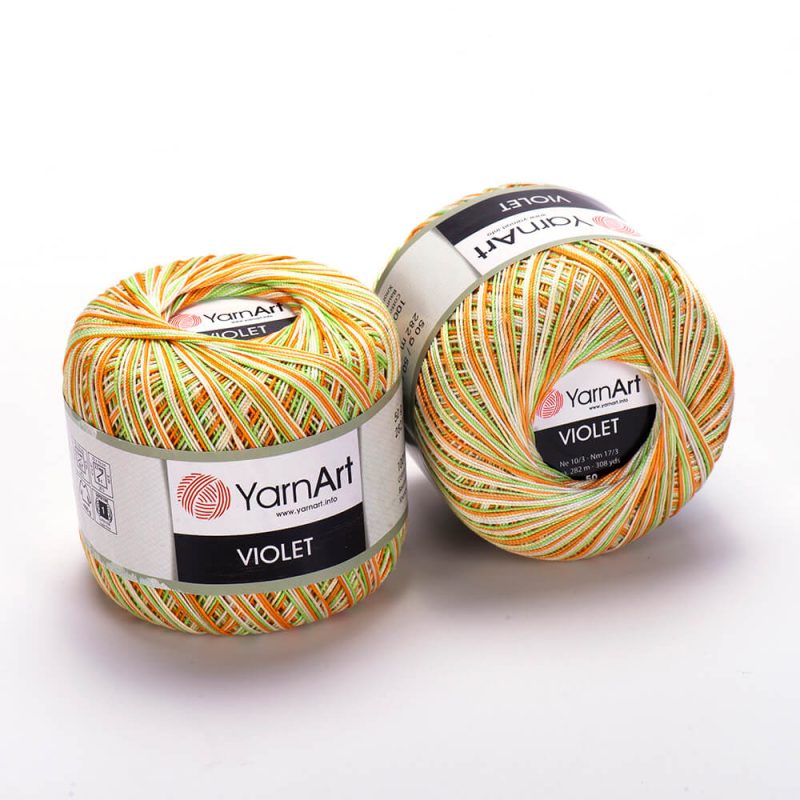 Violet melange crochet thread