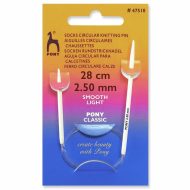 PONY SOCKS 28CM FIXED CIRCULAR KNITTING NEEDLES