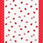 HALF LINEN TOWEL 50*70CM "LADYBUGS"
