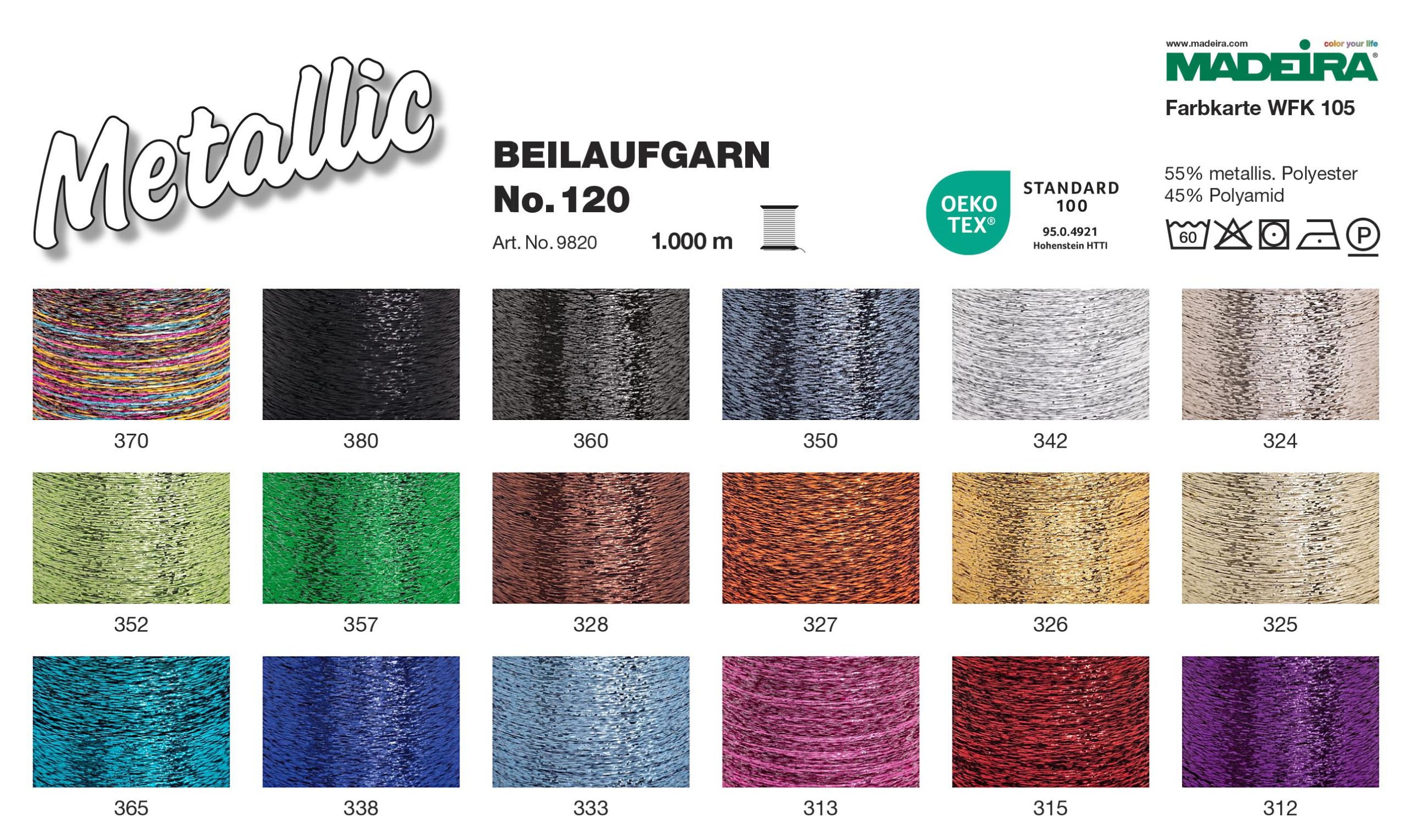 Layout 1 MADEIRA METALLIC ACCOMPANYING THREADS 120 9820 - Image 1