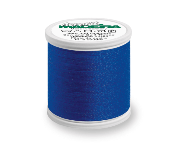 Madeira Aerofil Extra Strong sewing thread blue 300m spool, heavy-duty thread for jeans, leather and canvas