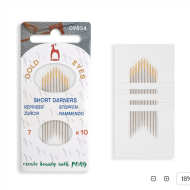 PONY GOLD EYE SHORT DARNERS NEEDLES  09854