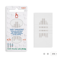 PONY šujamās adatas EASY THREADING 4/8  12801