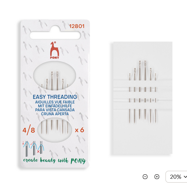 12801 PONY EASY THREADING NEEDLES 4/8 12801 - Image 1
