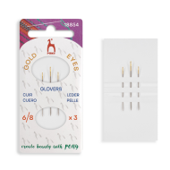 PONY glovers needles gold eye leather sewing needles set