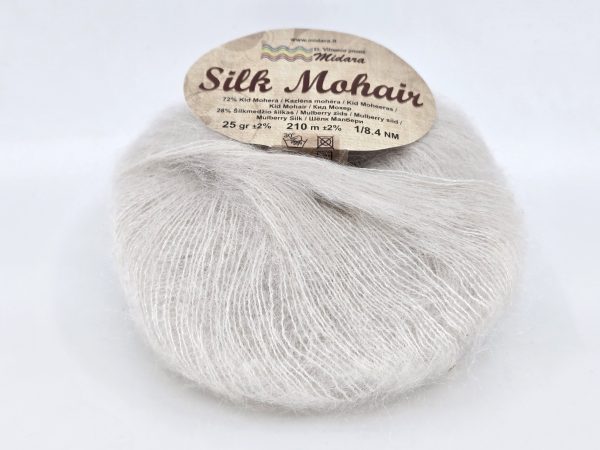 MIDARA Silk Mohair dzija mohēra un zīds vieglai adīšanai