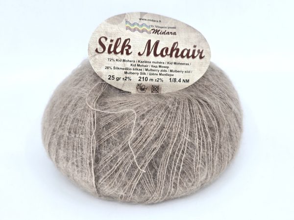 MIDARA Silk Mohair dzija mohēra un zīds vieglai adīšanai