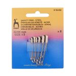 PONY safety pins 32mm and 44mm metal sewing pins for crafts and garment repair