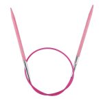 LYKKE Blush circular knitting needles 80cm made from laminated birch wood with flexible cable