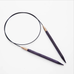 KnitPro J'Adore Cubics circular knitting needles 80cm in lavender with gold joins and black cable