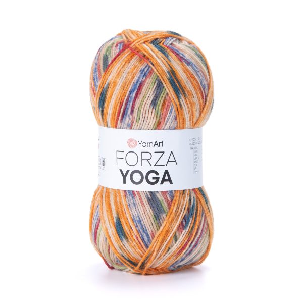 YarnArt Forza Yoga 2500 self striping sock yarn wool polyamide skein