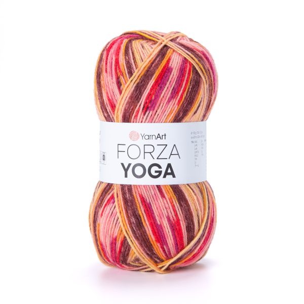 YarnArt Forza Yoga 2501 self striping sock yarn wool polyamide skein