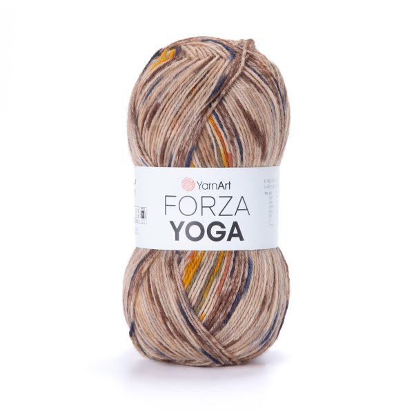 YarnArt Forza Yoga 2502 self striping sock yarn wool polyamide skein
