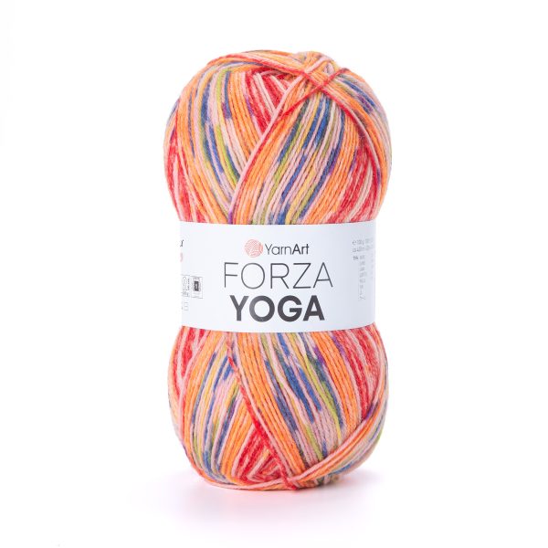 YarnArt Forza Yoga 2504 self striping sock yarn wool polyamide skein