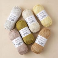 YarnArt Intense Linen summer yarn skeins natural, beige colors, linen viscose blend lightweight yarn