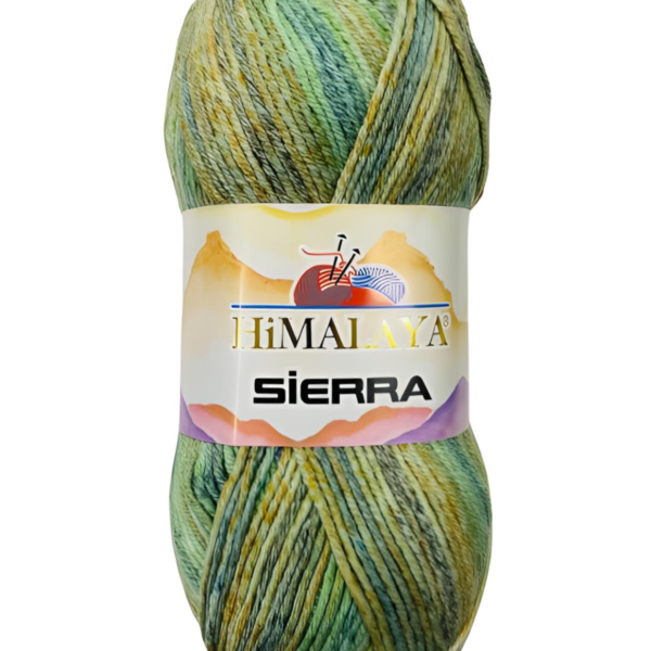 Himalaya Sierra cotton acrylic yarn skein, soft breathable gradient yarn with color changing design for knitting and crochet garments, COLOR 20703