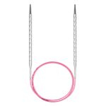 ADDI Unicorn Lace circular knitting needles 80 cm spiral structure pink cable