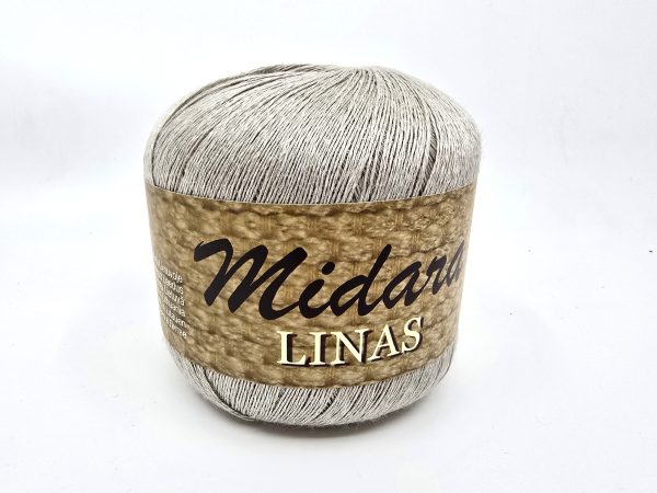 Midara Linas linen yarn skein, 100% linen lace yarn for summer knitting and crochet, color 313