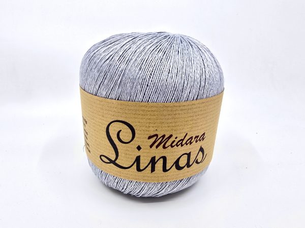 Midara Linas linen yarn skein, 100% linen lace yarn for summer knitting and crochet, color 316