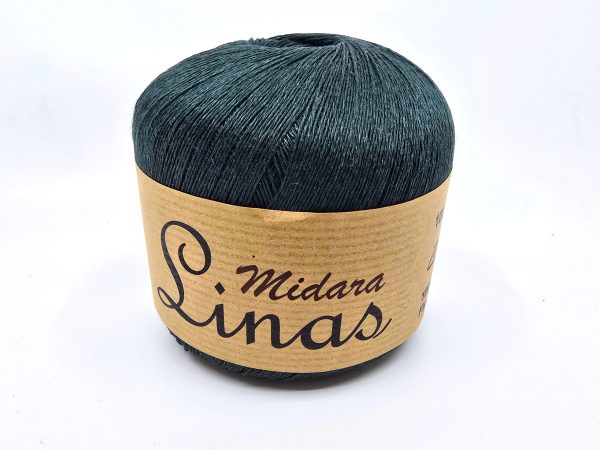 Midara Linas linen yarn skein, 100% linen lace yarn for summer knitting and crochet, color 408