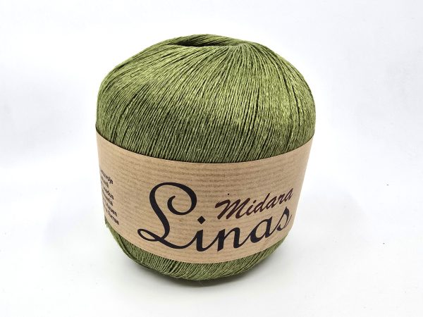 Midara Linas linen yarn skein, 100% linen lace yarn for summer knitting and crochet, color 420