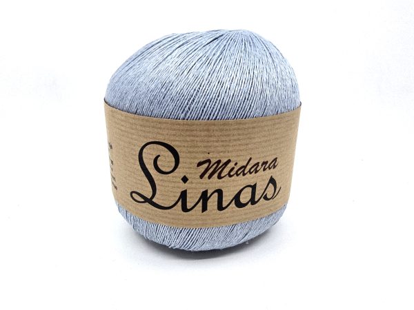 Midara Linas linen yarn skein, 100% linen lace yarn for summer knitting and crochet, color 500
