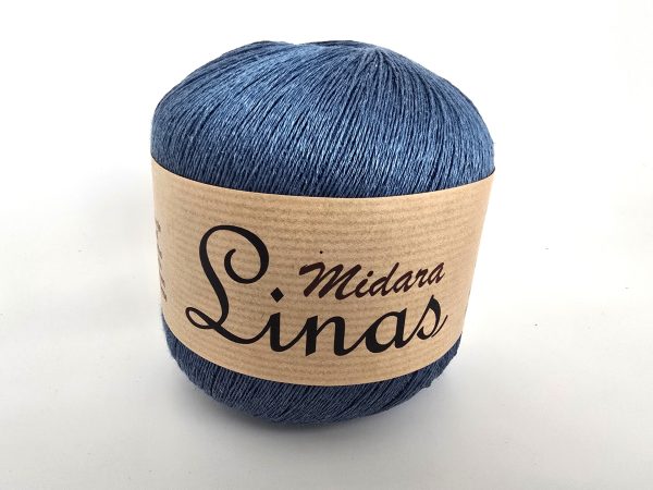 Midara Linas linen yarn skein, 100% linen lace yarn for summer knitting and crochet, color 510