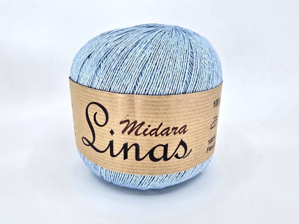 Midara Linas linen yarn skein, 100% linen lace yarn for summer knitting and crochet, color 540