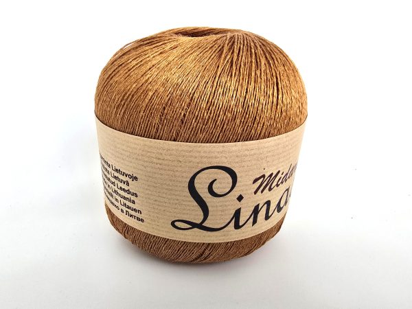 Midara Linas linen yarn skein, 100% linen lace yarn for summer knitting and crochet, color 885
