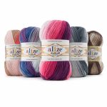 ALIZE BAHAR BATIK - 100% merserizēta kokvilna ar krāsu pārejām
